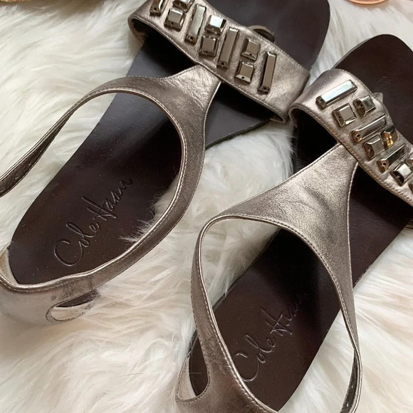 Cole Haan Pewter Sandals - Picture 2 of 5
